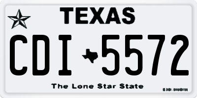 TX license plate CDI5572