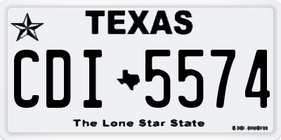 TX license plate CDI5574