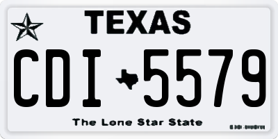 TX license plate CDI5579