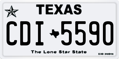 TX license plate CDI5590
