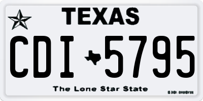 TX license plate CDI5795