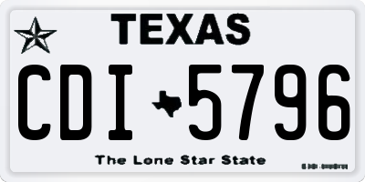 TX license plate CDI5796