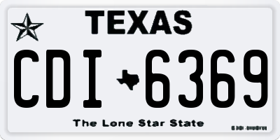 TX license plate CDI6369