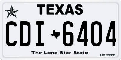 TX license plate CDI6404