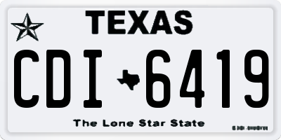 TX license plate CDI6419