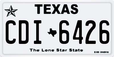 TX license plate CDI6426