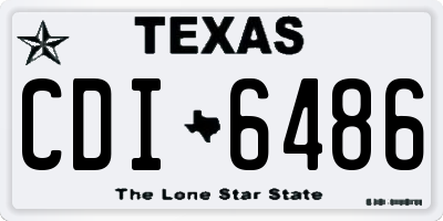 TX license plate CDI6486