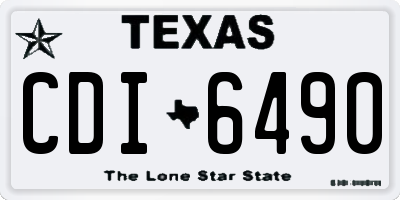 TX license plate CDI6490