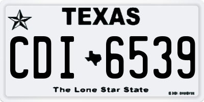 TX license plate CDI6539