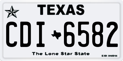TX license plate CDI6582