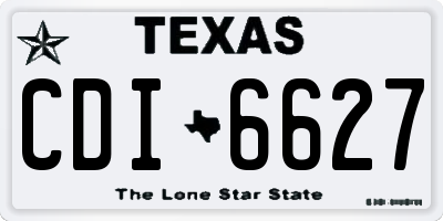 TX license plate CDI6627