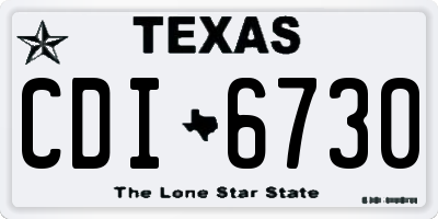 TX license plate CDI6730