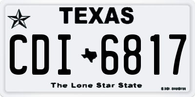 TX license plate CDI6817