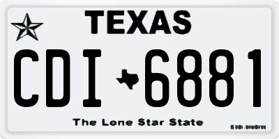 TX license plate CDI6881