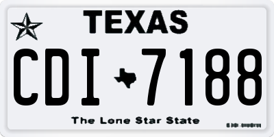 TX license plate CDI7188