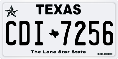 TX license plate CDI7256