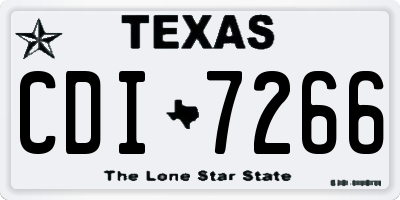 TX license plate CDI7266