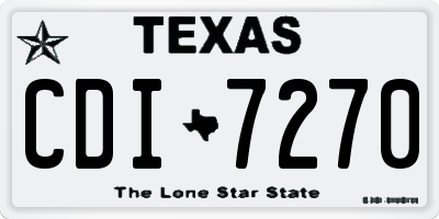 TX license plate CDI7270