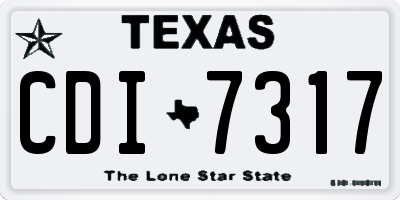 TX license plate CDI7317