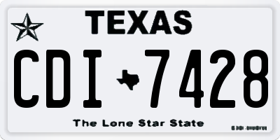TX license plate CDI7428