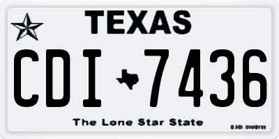 TX license plate CDI7436