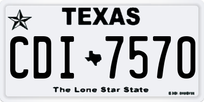 TX license plate CDI7570