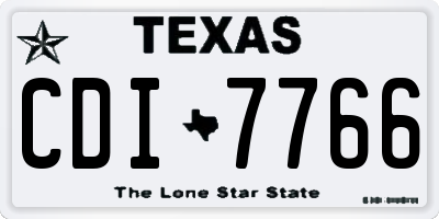 TX license plate CDI7766