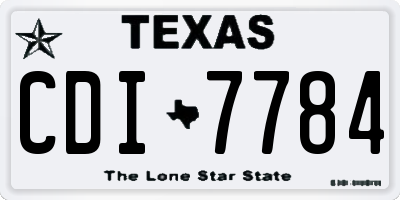 TX license plate CDI7784