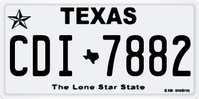 TX license plate CDI7882