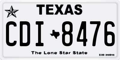 TX license plate CDI8476