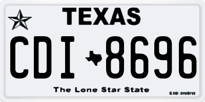 TX license plate CDI8696