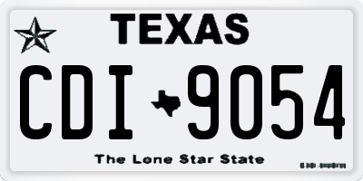 TX license plate CDI9054