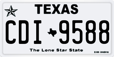 TX license plate CDI9588