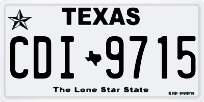 TX license plate CDI9715