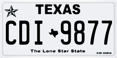 TX license plate CDI9877