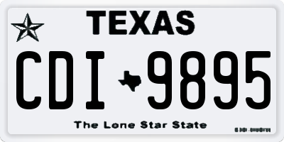 TX license plate CDI9895