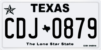 TX license plate CDJ0879