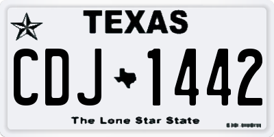 TX license plate CDJ1442