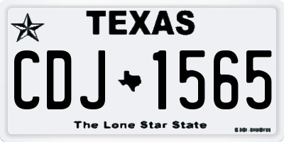 TX license plate CDJ1565