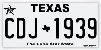 TX license plate CDJ1939