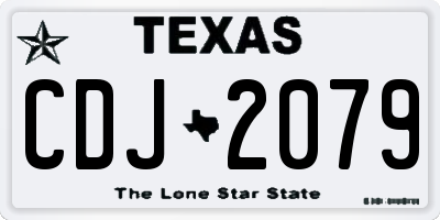 TX license plate CDJ2079