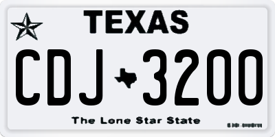 TX license plate CDJ3200
