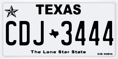 TX license plate CDJ3444