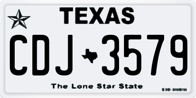 TX license plate CDJ3579