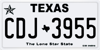 TX license plate CDJ3955