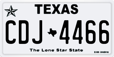 TX license plate CDJ4466