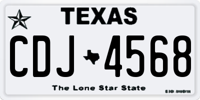 TX license plate CDJ4568