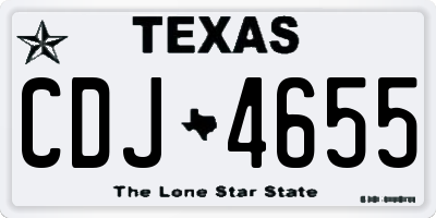 TX license plate CDJ4655