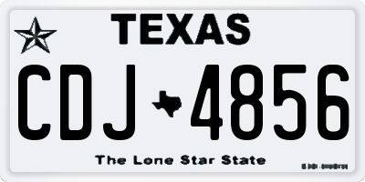 TX license plate CDJ4856