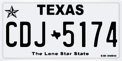 TX license plate CDJ5174